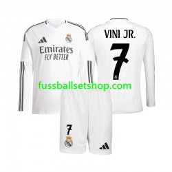 Günstige Fußball Trikotsatz Real Madrid Vinicius Junior 7 Kinder Heimtrikot 2024-2025 Langarm