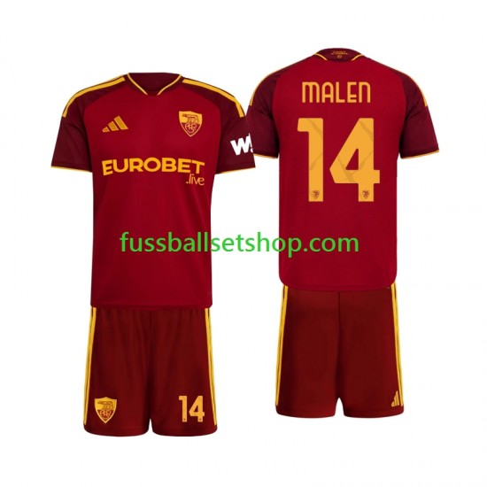 Günstige Fußball Trikotsatz AS Rom Donyell Malen 14 Kinder Heimtrikot 2026-2027 Kurzarm