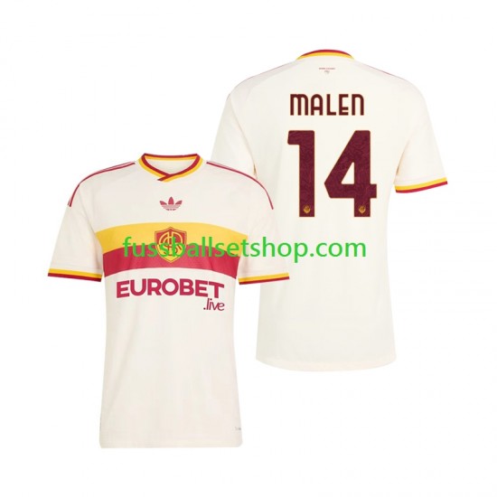 Günstige Fußball Trikotsatz AS Rom Donyell Malen 14 Herren Auswärtstrikot 2026-2027 Kurzarm
