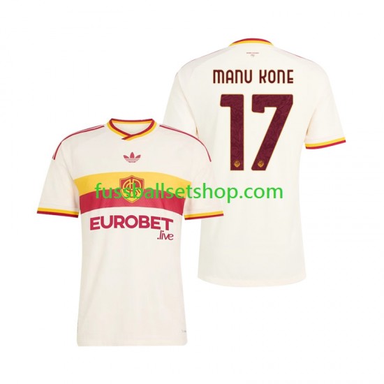 Günstige Fußball Trikotsatz AS Rom Manu Kone 17 Herren Auswärtstrikot 2026-2027 Kurzarm