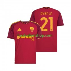Günstige Fußball Trikotsatz AS Rom Paulo Dybala 21 Herren Heimtrikot 2026-2027 Kurzarm
