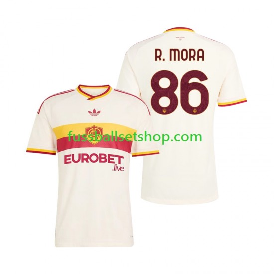 Günstige Fußball Trikotsatz AS Rom Rodrigo Mora 86 Herren Auswärtstrikot 2026-2027 Kurzarm