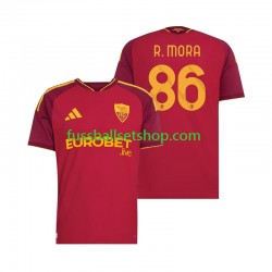 Günstige Fußball Trikotsatz AS Rom Rodrigo Mora 86 Herren Heimtrikot 2026-2027 Kurzarm