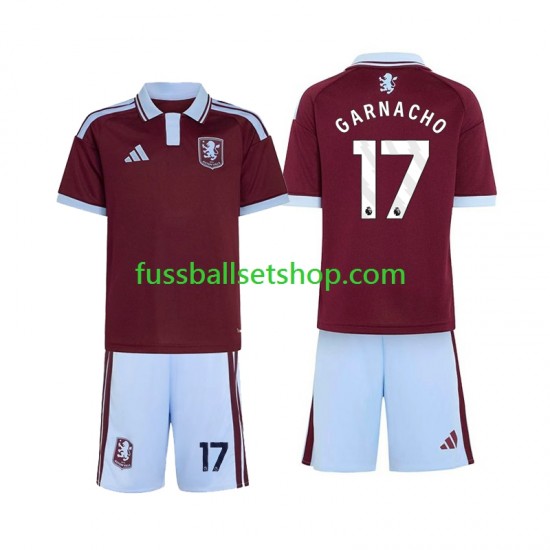 Günstige Fußball Trikotsatz Aston Villa Alejandro Garnacho 17 Kinder Heimtrikot 2026-2027 Kurzarm Günstige Fußball Trikotsatz Aston Villa Alejandro Garnacho 17 Kinder Heimtrikot 2026-2027 Kurzarm