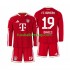 Günstige Fußball Trikotsatz FC Bayern München Alphonso Davies 19 Kinder Heimtrikot 2026-2027 Langarm