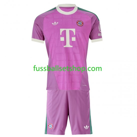 Günstige Fußball Trikotsatz FC Bayern München Torwart Kinder Ausweichtrikot 2026-2027 Kurzarm