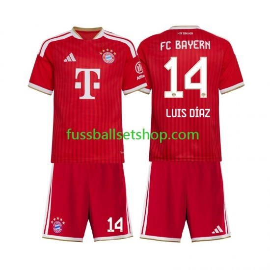 Günstige Fußball Trikotsatz FC Bayern München Luis Diaz 14 Kinder Heimtrikot 2026-2027 Kurzarm Günstige Fußball Trikotsatz FC Bayern München Luis Diaz 14 Kinder Heimtrikot 2026-2027 Kurzarm