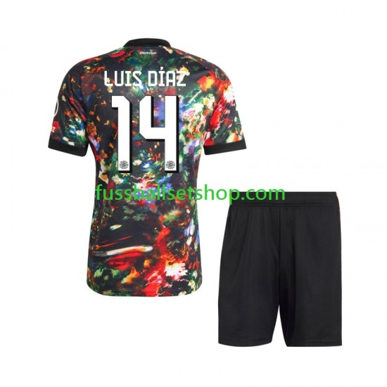 Günstige Fußball Trikotsatz FC Bayern München Luis Diaz 14 Oktoberfest Kinder Heimtrikot 2026-2027 Kurzarm