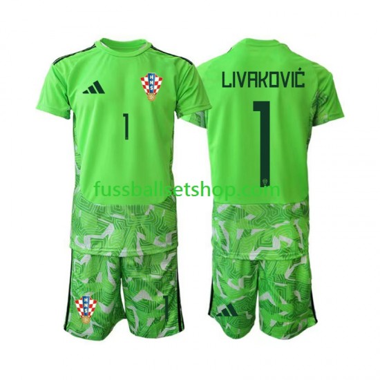 Günstige Fußball Trikotsatz Kroatien Dominik Livakovic 25 Torwart Kinder Heimtrikot 2026-2027 Kurzarm