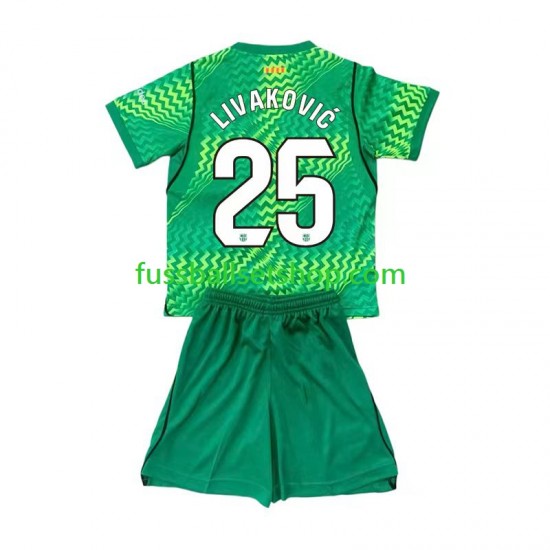 Günstige Fußball Trikotsatz FC Barcelona Dominik Livakovic 25 Torwart Kinder Heimtrikot 2026-2027 Kurzarm