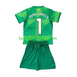 Günstige Fußball Trikotsatz FC Barcelona Joan Garcia 1 Torwart Kinder Heimtrikot 2026-2027 Kurzarm