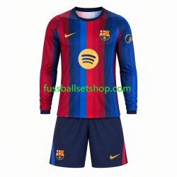 Günstige Fußball Trikotsatz FC Barcelona  Kinder Heimtrikot 2026-2027 Langarm