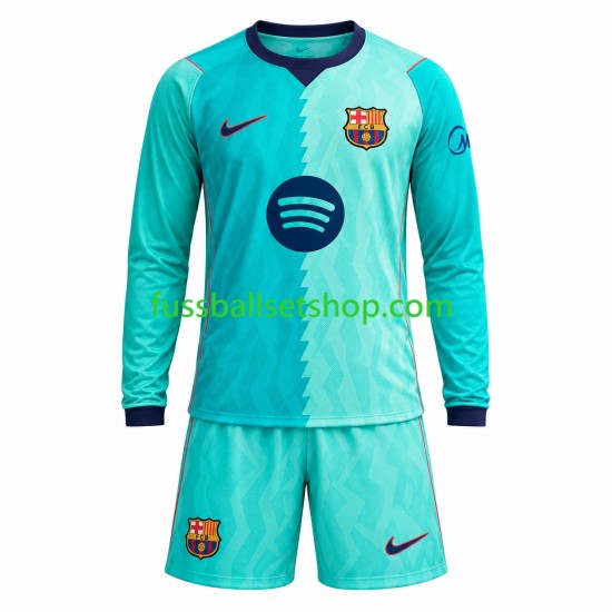 Günstige Fußball Trikotsatz FC Barcelona  Kinder Ausweichtrikot 2026-2027 Langarm