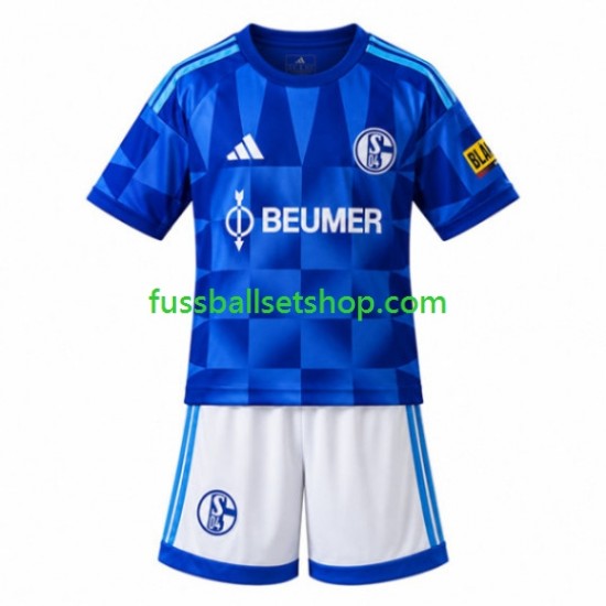 Günstige Fußball Trikotsatz FC Schalke 04 Kinder Heimtrikot 2026-2027 Kurzarm