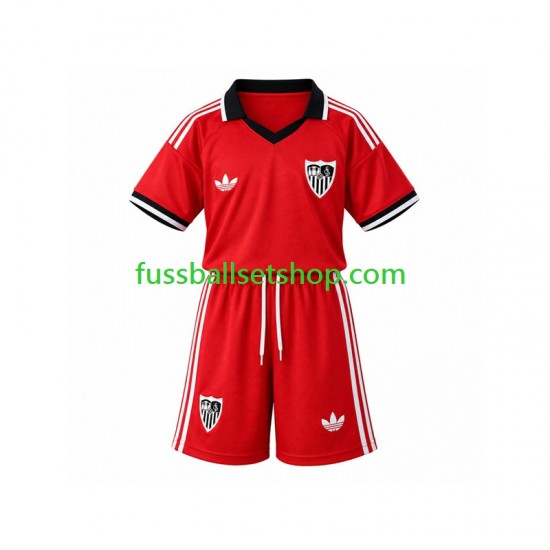 Günstige Fußball Trikotsatz FC Sevilla Retro Kinder Heimtrikot 2026-2027 Kurzarm