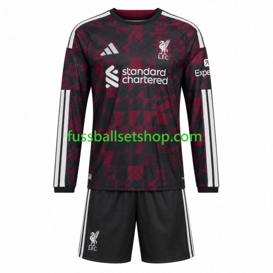Günstige Fußball Trikotsatz Liverpool Kinder Ausweichtrikot 2026-2027 Langarm