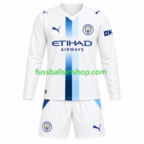 Günstige Fußball Trikotsatz Manchester City  Kinder Ausweichtrikot 2026-2027 Langarm