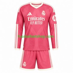 Günstige Fußball Trikotsatz Real Madrid Kinder Ausweichtrikot 2026-2027 Langarm