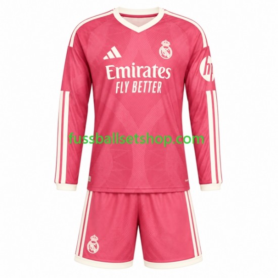 Günstige Fußball Trikotsatz Real Madrid Kinder Ausweichtrikot 2026-2027 Langarm