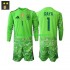 Günstige Fußball Trikotsatz Spanien David Raya 1 Torwart Kinder Ausweichtrikot 2026-2027 Langarm