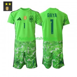 Günstige Fußball Trikotsatz Spanien David Raya 1 Torwart Kinder Ausweichtrikot 2026-2027 Kurzarm