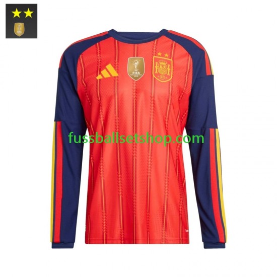 Günstige Fußball Trikotsatz Spanien Herren Heimtrikot 2026-2027 Langarm