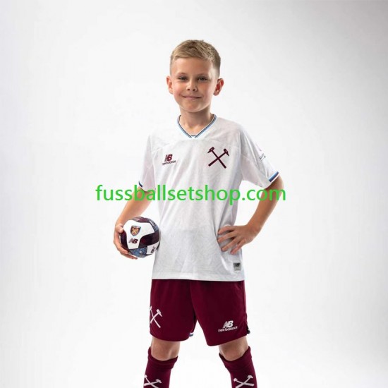 Günstige Fußball Trikotsatz West Ham United Kinder Auswärtstrikot 2026-2027 Kurzarm