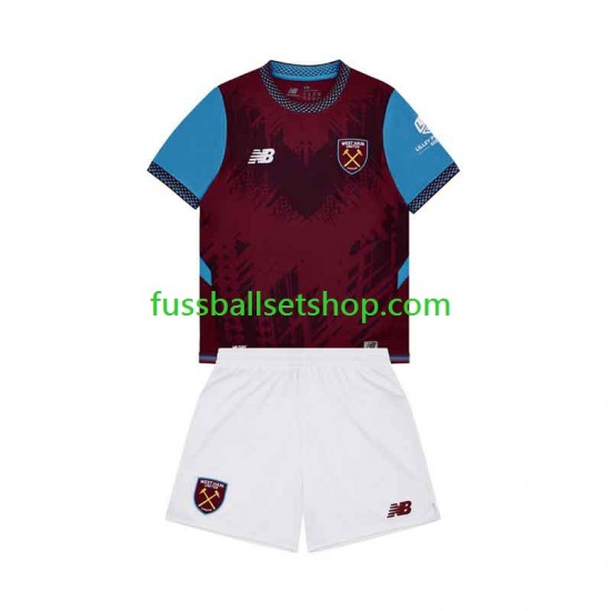 Günstige Fußball Trikotsatz West Ham United Kinder Heimtrikot 2026-2027 Kurzarm