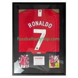 Cristiano Ronaldo 7 Manchester United Retro 2007 Gerahmtes Fußballtrikot