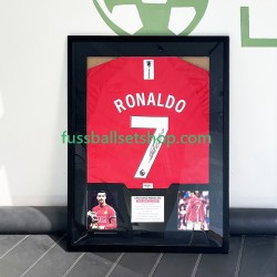 Cristiano Ronaldo 7 Manchester United Retro 2007 Gerahmtes Fußballtrikot