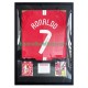 Cristiano Ronaldo Nr. 7 Manchester United Retro Champions-League-Trikot 2007 Gerahmtes Fußballtrikot