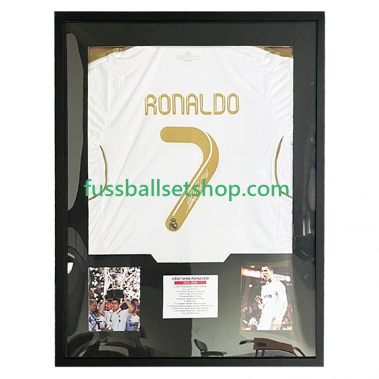 Real Madrid Cristiano Ronaldo Nr. 7 Retro Heimtrikot 2011 Gerahmtes Fußballtrikot