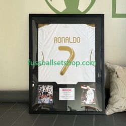 Real Madrid Cristiano Ronaldo Nr. 7 Retro Heimtrikot 2011 Gerahmtes Fußballtrikot