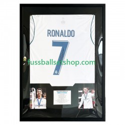 Real Madrid Cristiano Ronaldo Nr. 7 Retro Heimtrikot 2017 Gerahmtes Fußballtrikot
