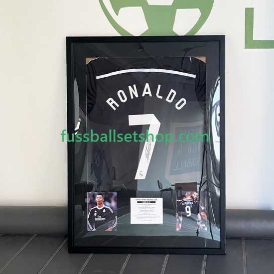Real Madrid Cristiano Ronaldo Nr. 7 Retro Third-Trikot 2014 Gerahmtes Fußballtrikot