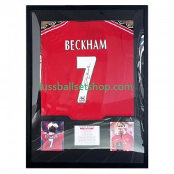 David Beckham Nr. 7 Manchester United Retro Heimtrikot 1998 Gerahmtes Fußballtrikot