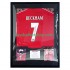 David Beckham Nr. 7 Manchester United Retro Heimtrikot 1998 Gerahmtes Fußballtrikot