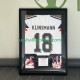 Jürgen Klinsmann Nr. 18 Deutschland Retro Heimtrikot 1990 Gerahmtes Fußballtrikot