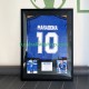 Diego Maradona Nr. 10 Argentinien Retro Auswärtstrikot 1994 Gerahmtes Fußballtrikot
