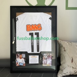 Neymar Jr. Nr. 11 Santos FC Retro Heimtrikot 2011 Gerahmtes Fußballtrikot