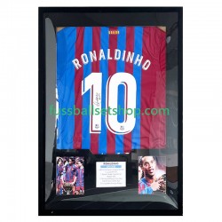 Ronaldinho Nr. 10 FC Barcelona Heimtrikot 2021 Gerahmtes Fußballtrikot