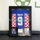Davor Šuker Nr. 9 Kroatien Retro Auswärtstrikot 2006 Gerahmtes Fußballtrikot
