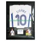 Zidane Nr. 10 Frankreich Retro Auswärtstrikot 1998 Gerahmtes Fußballtrikot