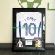 Zidane Nr. 10 Frankreich Retro Auswärtstrikot 1998 Gerahmtes Fußballtrikot