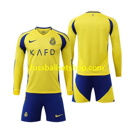 Günstige Fußball Trikotsatz Al Nassr Kinder Heimtrikot 2024-2025 Langarm