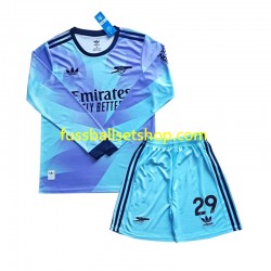 Günstige Fußball Trikotsatz Arsenal Havertz 29 Kinder Ausweichtrikot 2024-2025 Langarm
