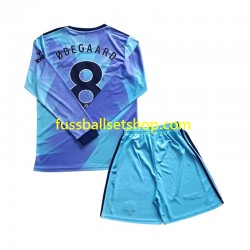 Günstige Fußball Trikotsatz Arsenal Odegaard 8 Kinder Ausweichtrikot 2024-2025 Langarm