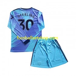 Günstige Fußball Trikotsatz Arsenal Sterling 30 Kinder Ausweichtrikot 2024-2025 Langarm