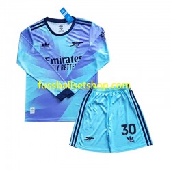 Günstige Fußball Trikotsatz Arsenal Sterling 30 Kinder Ausweichtrikot 2024-2025 Langarm