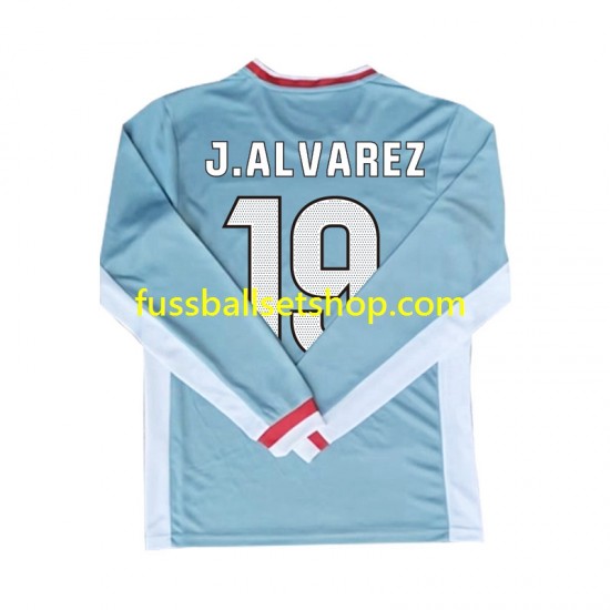 Günstige Fußball Trikotsatz Atlético Madrid Julian Alvarez 19 Herren Auswärtstrikot 2024-2025 Langarm